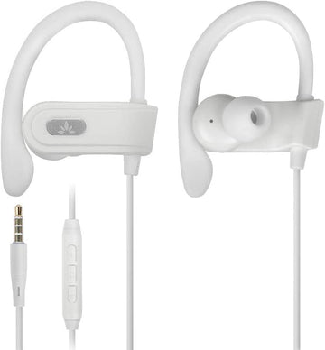 E171 - Sports Earbuds Wired with Microphone, Sweatproof Wrap around Earphones with over Ear Hook, in Ear Running Headphones for Workout Exercise Gym Compatible with Cell Phones